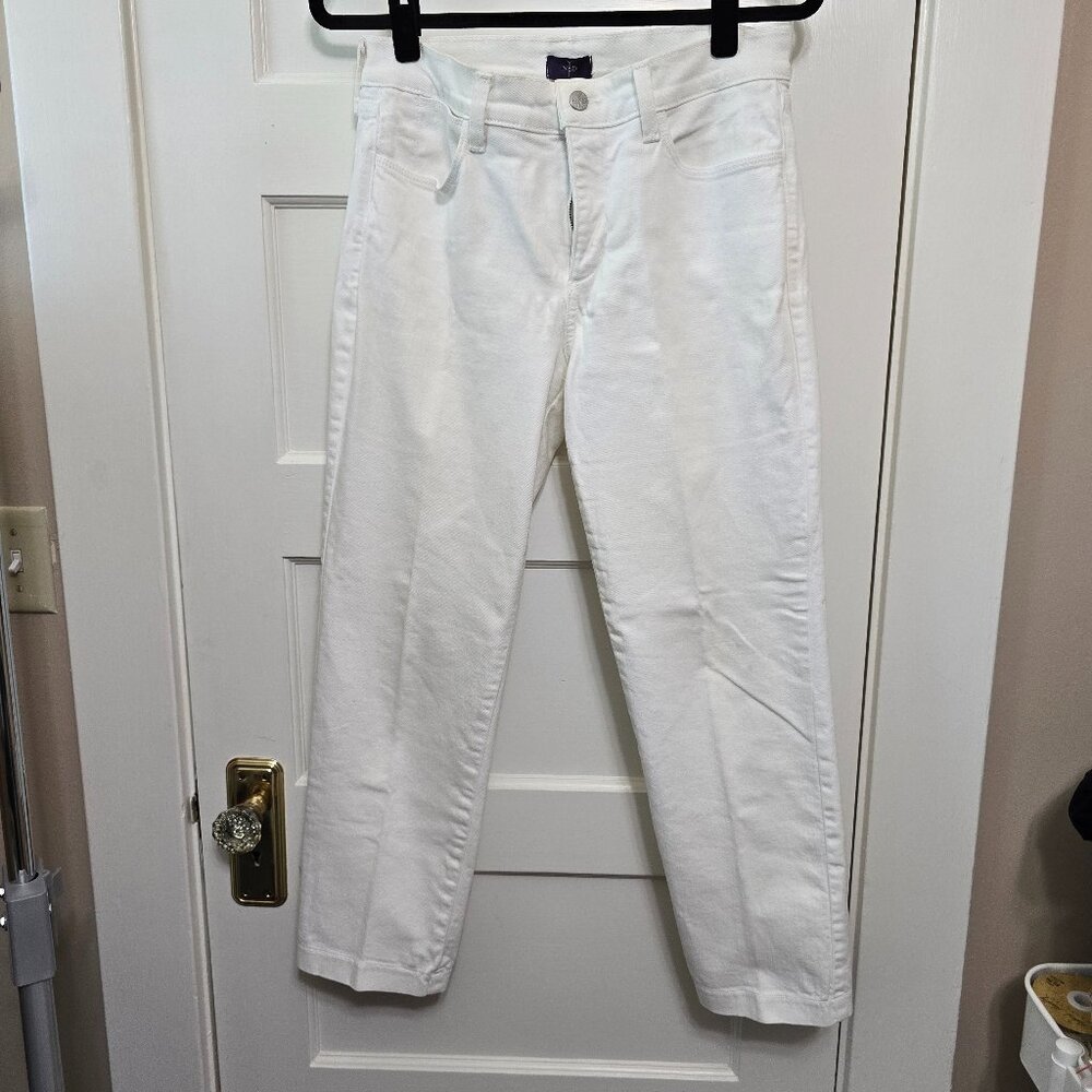 NYDJ White Denim Straight leg jeans Size 8